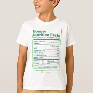 Boogerの栄養物の事実 Tシャツ