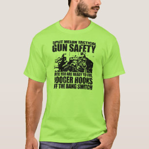 Boogerは強打スイッチ-銃の安全を離れて引っ掛かります Tシャツ