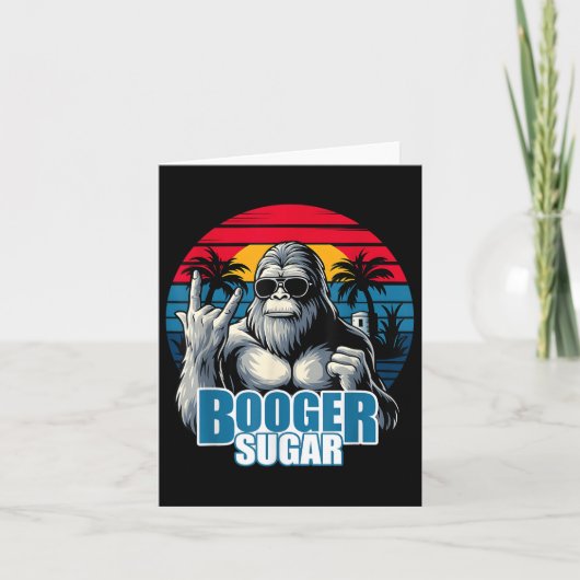 Booger Sugar Sasquatch Funny Gorilla Bigfoot  カード (正面)