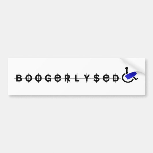 boogerlysed バンパーステッカー (正面)