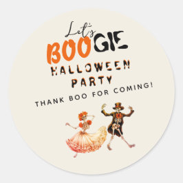 BOOGIEスケルトンの死んだハロウィーンのウェルカムサインの日 ラウンドシール