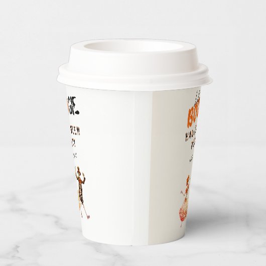 BOOGIEスケルトンの死んだハロウィーンのウェルカムサインの日 紙コップ (右)