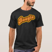 Boogie -レトロ70S – ロゴ必須 Tシャツ (正面)