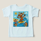 Boogie Board Moose–Action-Packed Beach Tee for Kid (デザイン正面)