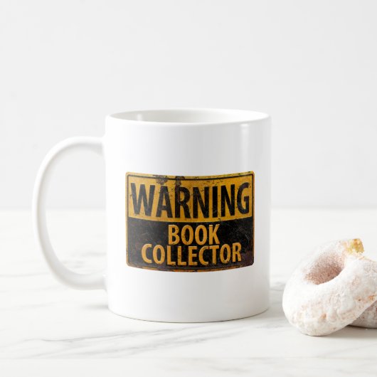 BOOK 警告 COLLECTOR – 金属危険注意標識 コーヒーマグカップ (ドーナツ)
