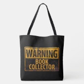 BOOK 警告 COLLECTOR – 金属危険注意標識 トートバッグ (裏面)