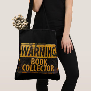 BOOK 警告 COLLECTOR – 金属危険注意標識 トートバッグ