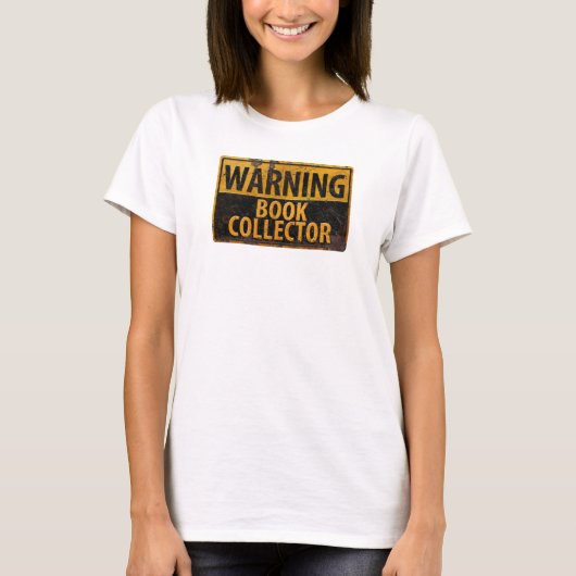 BOOK 警告 COLLECTOR – 金属危険注意標識 Tシャツ (正面)