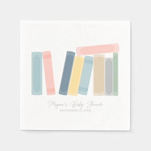 Book Baby Showerのバッグ スタンダードカクテルナプキン (正面)