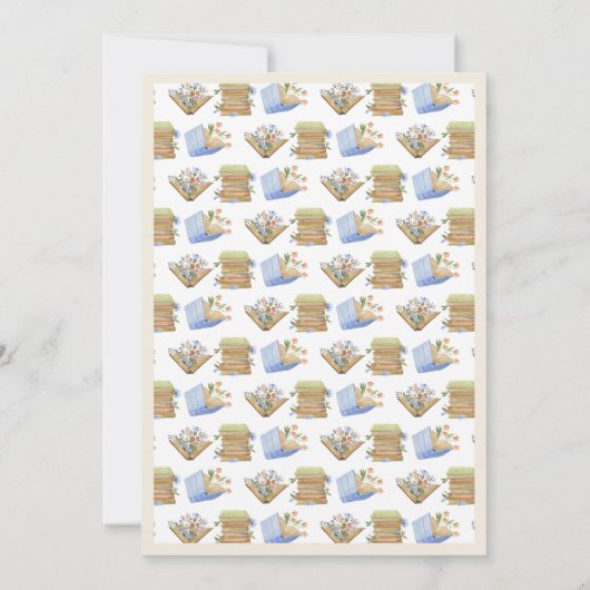 Book Baby Shower  招待状 (裏面)