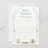 Book Baby Shower Family Traditions Game Card 招待状 (正面)