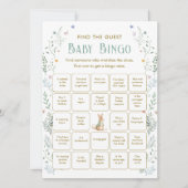Book Baby Shower Find the Guest Bingo Game Card 招待状 (正面)