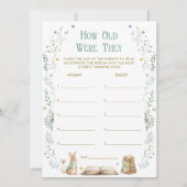 Book Baby Shower How Old Were They Game Card 招待状 (正面)