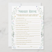 Book Baby Shower Nursery Rhyme Game Card 招待状 (正面)