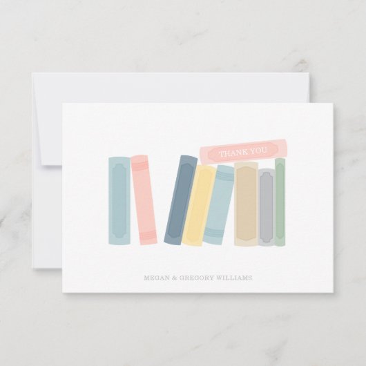 Book Baby Shower Thank You サンキューカード (正面)