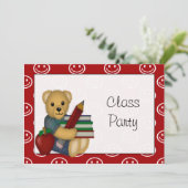 Book Bear Classroomパーティの招待状 招待状 (スタンド正面)