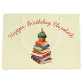 Book Birthday Party Kids 読's ラージペーパーバッグ (正面)