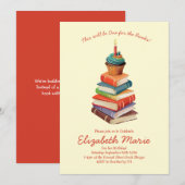 Book Birthday Party Kids 読's 招待状 (正面/裏面)