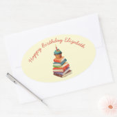 Book Birthday Party Kids 読's 楕円形シール (封筒)