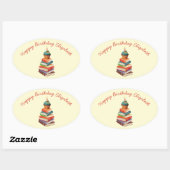 Book Birthday Party Kids 読's 楕円形シール (シート)