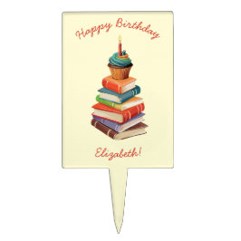 Book Birthday Party Kids Reading ケーキピック