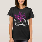 Book  Book flower Reading fans book  bookworm  2 Tシャツ (正面)