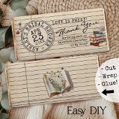 Book Bridal Shower Chocolate Bar Favor Wrapper