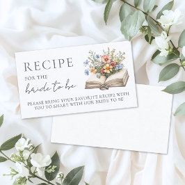 Book Bridal Shower Recipe エンクロージャーカード