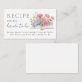 Book Bridal Shower Recipe エンクロージャーカード (正面/裏面)