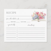 Book Bridal Shower Recipe Request Card エンクロージャーカード (正面)