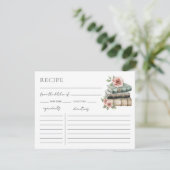 Book Bridal Shower Recipe Request Card エンクロージャーカード (スタンド正面)