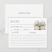 Book Bridal Shower Recipe Request Card エンクロージャーカード (正面/裏面)