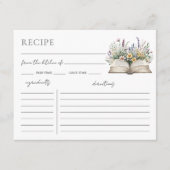 Book Bridal Shower Recipe Request Card エンクロージャーカード (正面)