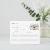 Book Bridal Shower Recipe Request Card エンクロージャーカード (スタンド正面)
