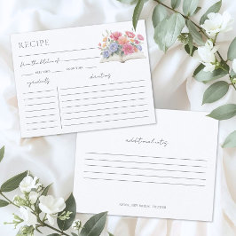 Book Bridal Shower Recipe Request Card エンクロージャーカード