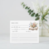 Book Bridal Shower Recipe Request Card エンクロージャーカード (スタンド正面)