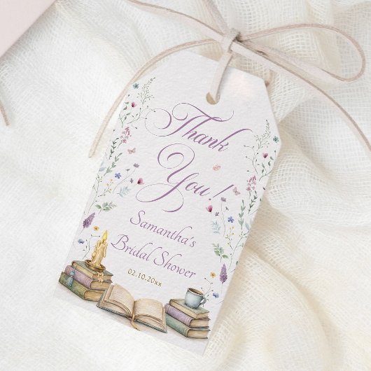 Book Bridal Shower Thank You ギフトタグ