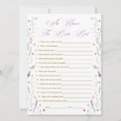 Book Bridal Shower Who Knows The Bride Best Game   招待状 (正面)