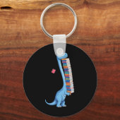Book Carrying Dinosaur Reading Dino  キーホルダー (正面)