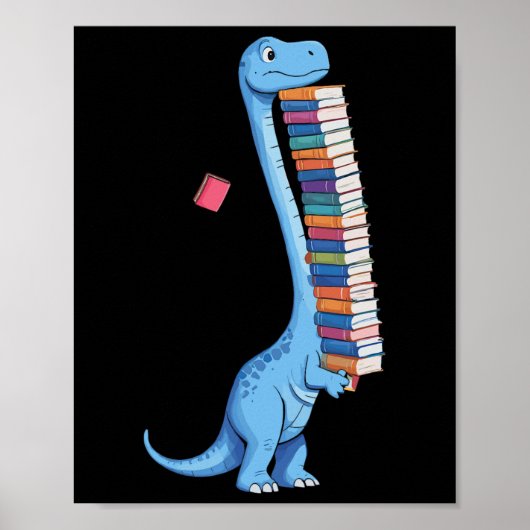 Book Carrying Dinosaur Reading Dino  ポスター (正面)