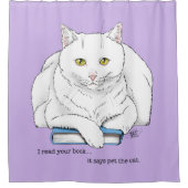 Book Cat シャワーカーテン (正面)