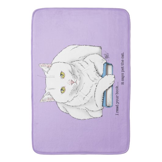 Book Cat バスマット (正面縦)