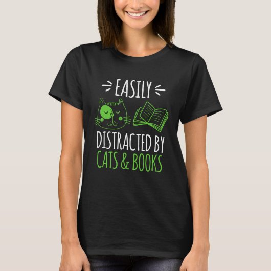 Book  Cat fan Bookworm Book Reader Bookfriend  3 Tシャツ (正面)