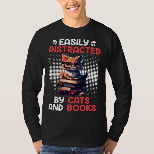 Book Cat fan Bookworm Book Reader Bookfriend 4 Tシャツ (正面)