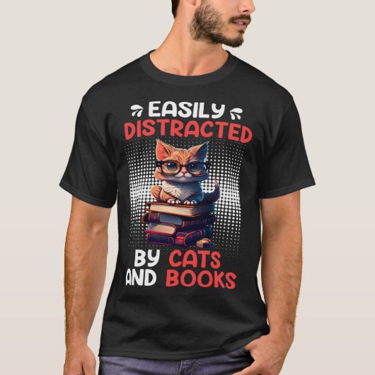 Book Cat fan Bookworm Book Reader Bookfriend 4 Tシャツ (正面)