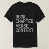 Book Chapter Verse Context Christian Theology Prem Tシャツ (デザイン正面)