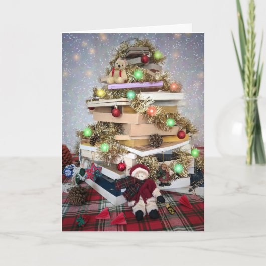 Book Christmas Tree シーズンカード (正面)