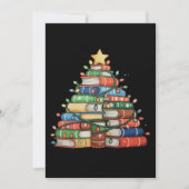 Book Christmas Tree Lights Teacher Librarian Read シーズンカード (正面)