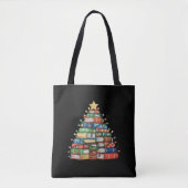 Book Christmas Tree Lights Teacher Librarian Read トートバッグ (正面)