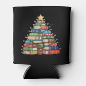 Book Christmas Tree Lights Teacher Librarian Read 缶クーラー (正面)
